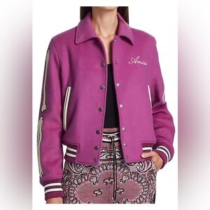 AMIRI Women's Vibrant Purple Varsity Jacket